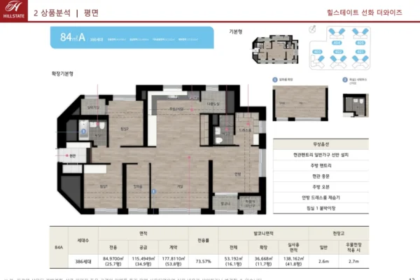 힐스테이트 선화 더와이즈 유닛타입 01 힐스테이트 선화 더와이즈 유닛타입 01