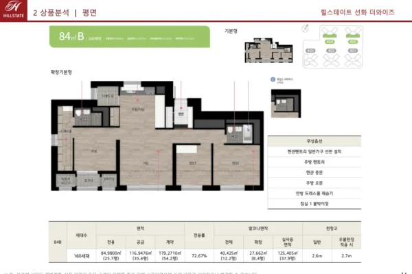 힐스테이트 선화 더와이즈 유닛타입 02 힐스테이트 선화 더와이즈 유닛타입 02