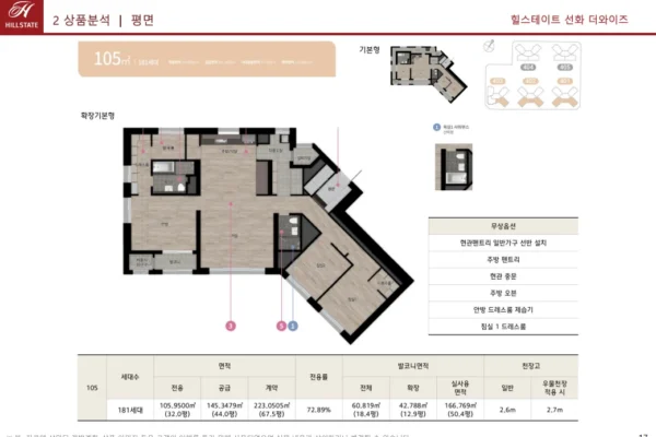 힐스테이트 선화 더와이즈 유닛타입 05 힐스테이트 선화 더와이즈 유닛타입 05